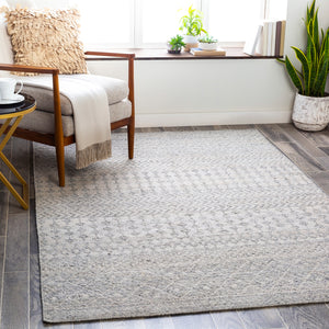 Azalea AZA-2303 Global Recycled PET Yarn Rug AZA2303-81012 Medium Gray, White, Ink 100% Recycled PET Yarn 8'10" x 12'