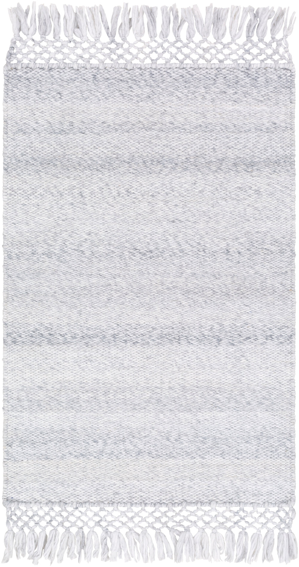 Azalea AZA-2307 Modern Recycled PET Yarn Rug AZA2307-81012 Silver Gray, Light Gray 100% Recycled PET Yarn 8'10" x 12'