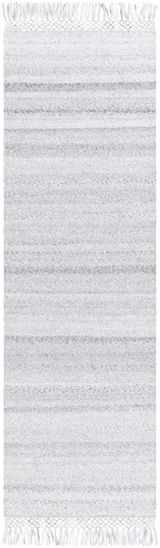 Azalea AZA-2307 Modern Recycled PET Yarn Rug AZA2307-268 Silver Gray, Light Gray 100% Recycled PET Yarn 2'6" x 8'