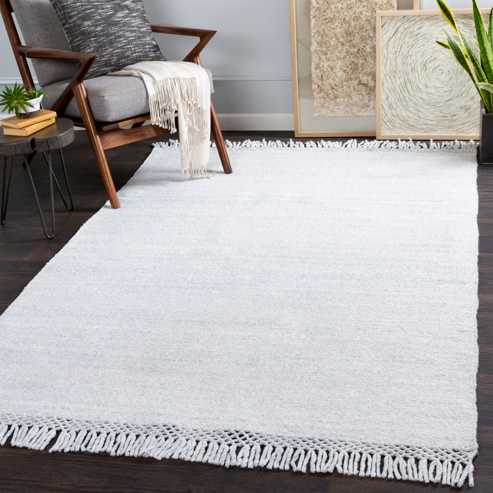 Azalea AZA-2307 Modern Recycled PET Yarn Rug AZA2307-81012 Silver Gray, Light Gray 100% Recycled PET Yarn 8'10" x 12'