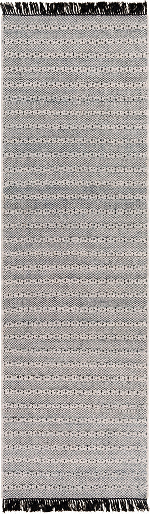 Azalea AZA-2310 Modern Recycled PET Yarn Rug AZA2310-268 Black, Silver Gray, White 100% Recycled PET Yarn 2'6" x 8'