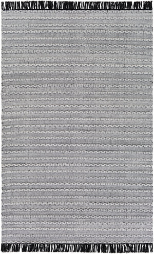 Azalea AZA-2310 Modern Recycled PET Yarn Rug AZA2310-576 Black, Silver Gray, White 100% Recycled PET Yarn 5' x 7'6"