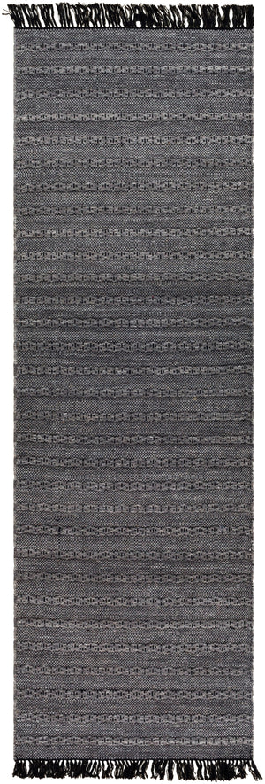 Azalea AZA-2311 Modern Recycled PET Yarn Rug AZA2311-268 Medium Gray, Black, Silver Gray 100% Recycled PET Yarn 2'6" x 8'