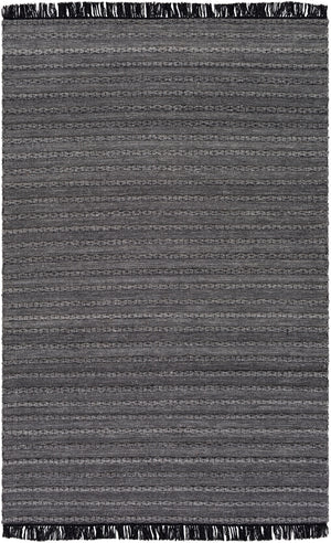 Azalea AZA-2311 Modern Recycled PET Yarn Rug AZA2311-576 Medium Gray, Black, Silver Gray 100% Recycled PET Yarn 5' x 7'6"