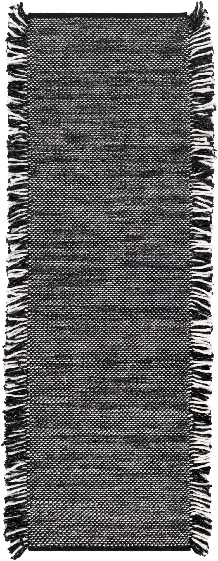 Azalea AZA-2312 Modern Recycled PET Yarn Rug AZA2312-81012 Black, Cream, Medium Gray 100% Recycled PET Yarn 8'10" x 12'