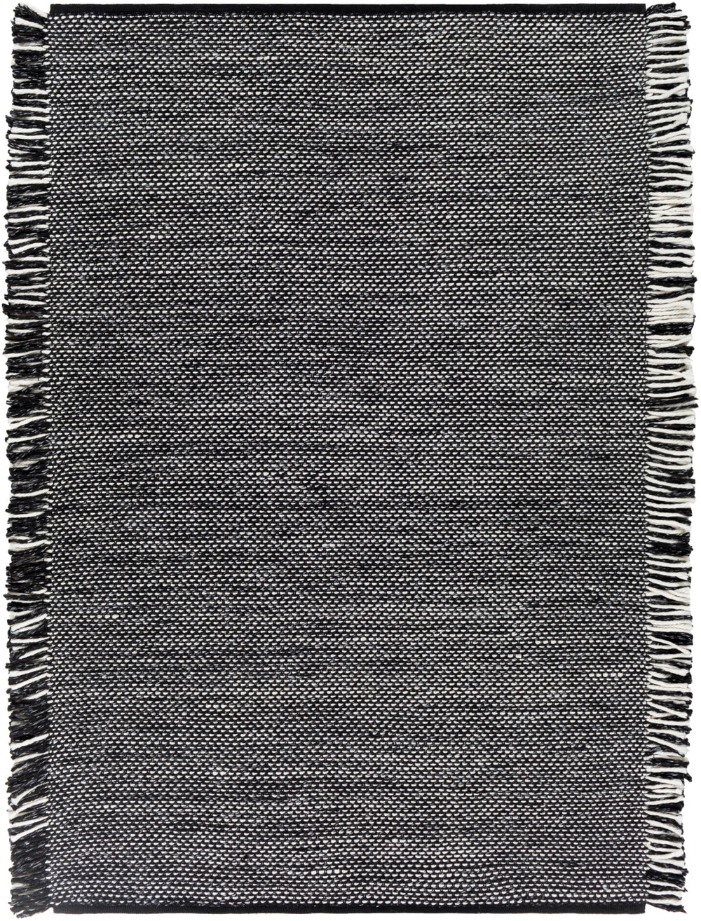 Azalea AZA-2312 Modern Recycled PET Yarn Rug AZA2312-81012 Black, Cream, Medium Gray 100% Recycled PET Yarn 8'10" x 12'