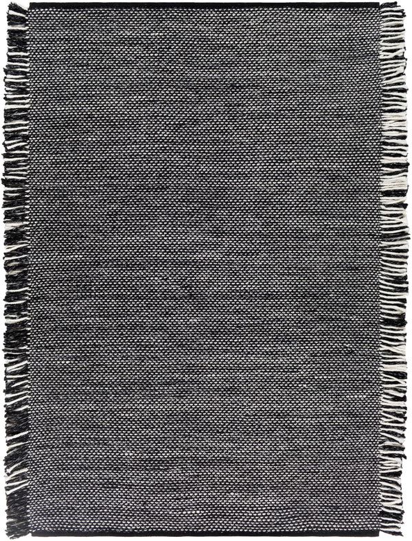 Azalea AZA-2312 Modern Recycled PET Yarn Rug AZA2312-81012 Black, Cream, Medium Gray 100% Recycled PET Yarn 8'10" x 12'