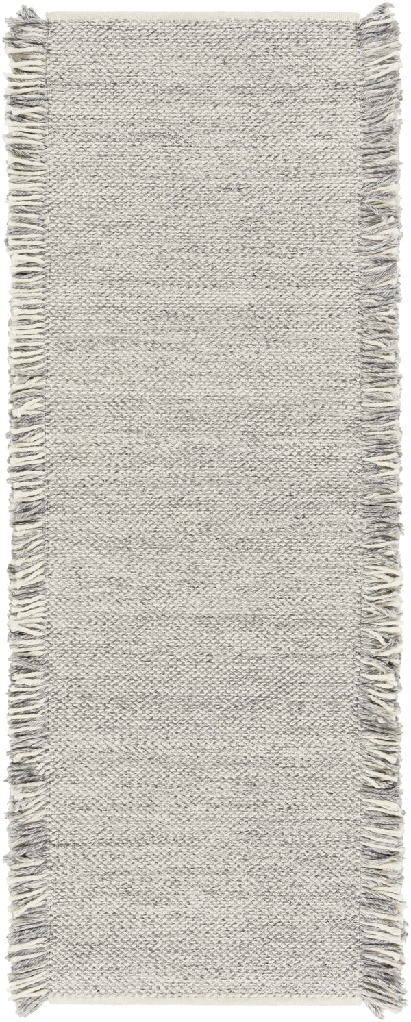 Azalea AZA-2314 Modern Recycled PET Yarn Rug AZA2314-268 Light Gray, Medium Gray, Charcoal, Cream 100% Recycled PET Yarn 2'6" x 8'