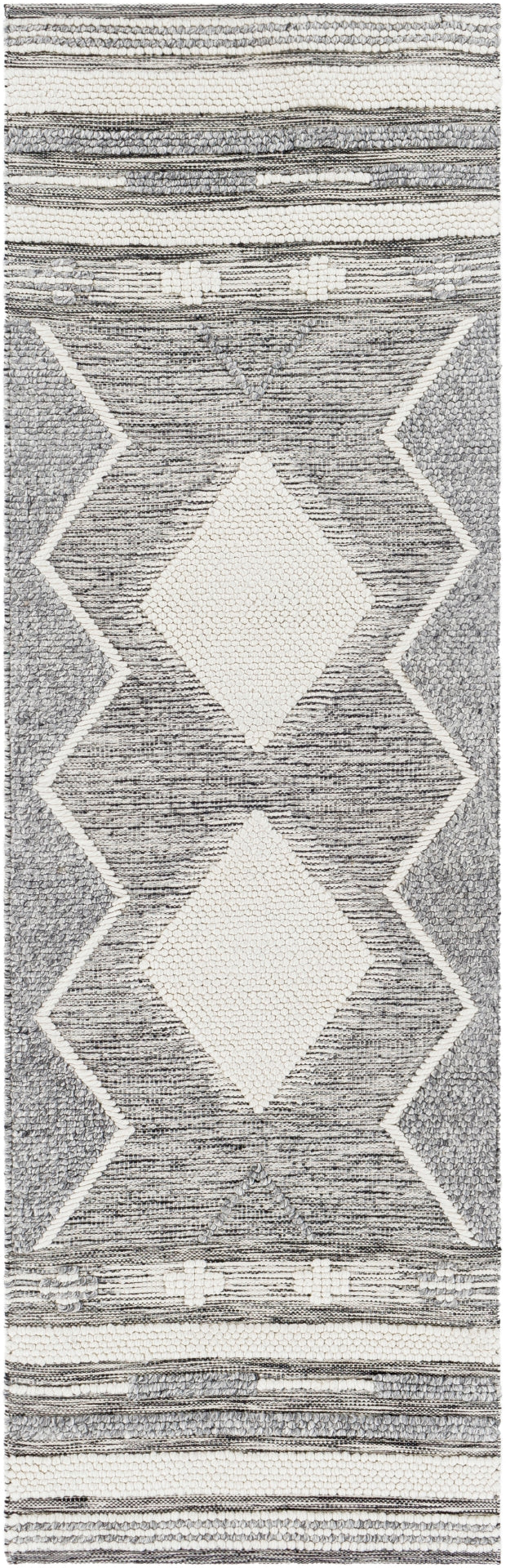 Azalea AZA-2317 Global Recycled PET Yarn Rug AZA2317-81012 Light Gray, Medium Gray, Charcoal, Cream 100% Recycled PET Yarn 8'10" x 12'