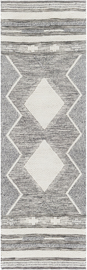 Azalea AZA-2317 Global Recycled PET Yarn Rug AZA2317-268 Light Gray, Medium Gray, Charcoal, Cream 100% Recycled PET Yarn 2'6" x 8'