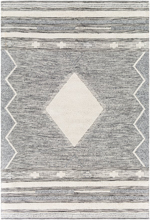 Azalea AZA-2317 Global Recycled PET Yarn Rug AZA2317-81012 Light Gray, Medium Gray, Charcoal, Cream 100% Recycled PET Yarn 8'10" x 12'