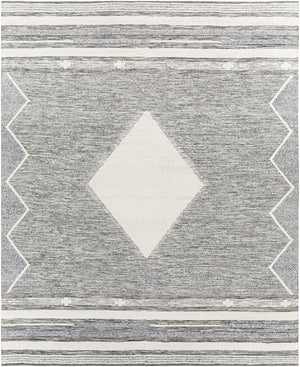 Azalea AZA-2317 Global Recycled PET Yarn Rug AZA2317-810 Light Gray, Medium Gray, Charcoal, Cream 100% Recycled PET Yarn 8' x 10'