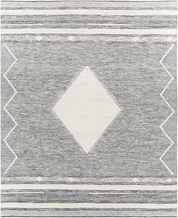 Azalea AZA-2317 Global Recycled PET Yarn Rug AZA2317-810 Light Gray, Medium Gray, Charcoal, Cream 100% Recycled PET Yarn 8' x 10'