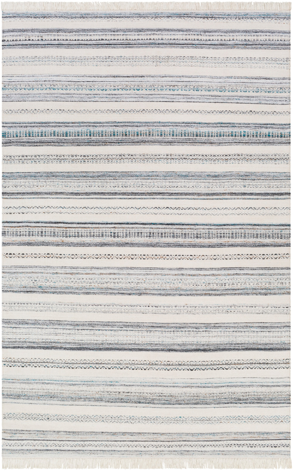 Azalea AZA-2318 Modern Recycled PET Yarn Rug AZA2318-81012 Beige, Camel, Aqua, Charcoal, Black, Light Gray 100% Recycled PET Yarn 8'10" x 12'