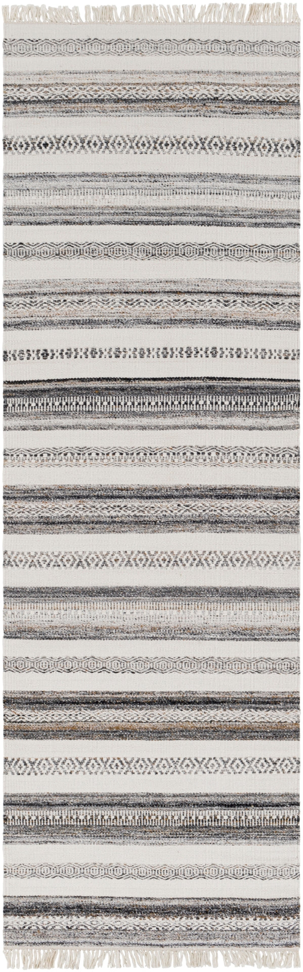 Azalea AZA-2319 Modern Recycled PET Yarn Rug AZA2319-268 Beige, Camel, Charcoal, Black, Light Gray 100% Recycled PET Yarn 2'6" x 8'