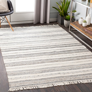 Azalea AZA-2319 Modern Recycled PET Yarn Rug AZA2319-81012 Beige, Camel, Charcoal, Black, Light Gray 100% Recycled PET Yarn 8'10" x 12'