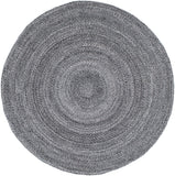 Azalea AZA-2320 Modern Recycled PET Yarn Rug AZA2320-6RD Light Gray, Medium Gray, Charcoal, Dark Brown 100% Recycled PET Yarn 6' Round