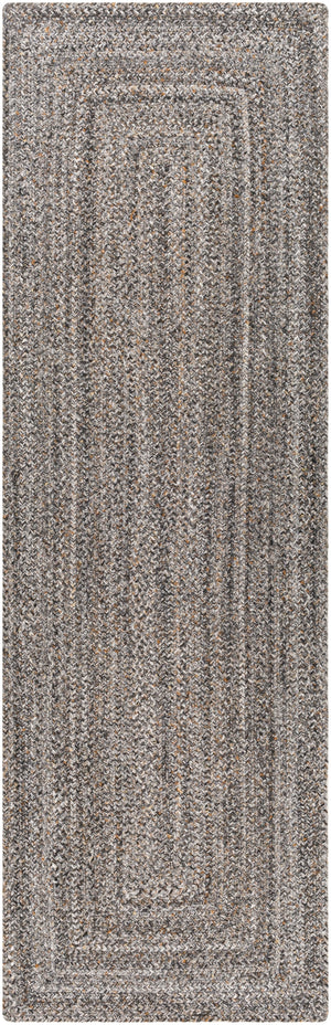 Azalea AZA-2321 Modern Recycled PET Yarn Rug AZA2321-268 Light Gray, Medium Gray, Charcoal, Dark Brown, Cream 100% Recycled PET Yarn 2'6" x 8'