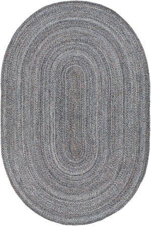 Azalea AZA-2321 Modern Recycled PET Yarn Rug AZA2321-69OV Light Gray, Medium Gray, Charcoal, Dark Brown, Cream 100% Recycled PET Yarn 6' x 9' Oval
