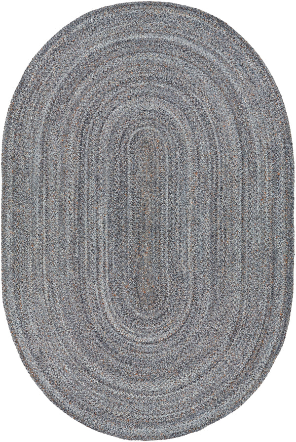 Azalea AZA-2321 Modern Recycled PET Yarn Rug AZA2321-69OV Light Gray, Medium Gray, Charcoal, Dark Brown, Cream 100% Recycled PET Yarn 6' x 9' Oval