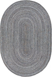 Azalea AZA-2321 Modern Recycled PET Yarn Rug AZA2321-69OV Light Gray, Medium Gray, Charcoal, Dark Brown, Cream 100% Recycled PET Yarn 6' x 9' Oval