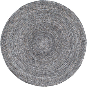 Azalea AZA-2321 Modern Recycled PET Yarn Rug AZA2321-6RD Light Gray, Medium Gray, Charcoal, Dark Brown, Cream 100% Recycled PET Yarn 6' Round