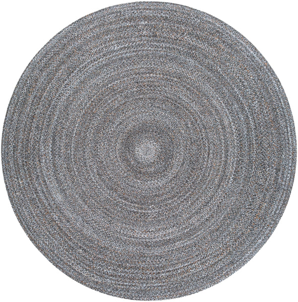 Azalea AZA-2321 Modern Recycled PET Yarn Rug AZA2321-8RD Light Gray, Medium Gray, Charcoal, Dark Brown, Cream 100% Recycled PET Yarn 8' Round