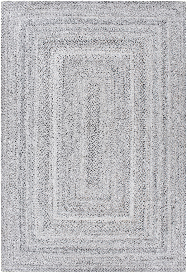 Azalea AZA-2323 Modern Recycled PET Yarn Rug AZA2323-81012 Light Gray, Medium Gray, Charcoal, Cream 100% Recycled PET Yarn 8'10" x 12'