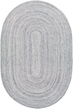 Azalea AZA-2323 Modern Recycled PET Yarn Rug AZA2323-69OV Light Gray, Medium Gray, Charcoal, Cream 100% Recycled PET Yarn 6' x 9' Oval