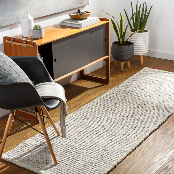 Azalea AZA-2326 Modern Recycled PET Yarn Rug AZA2326-268 Beige, Charcoal, Light Gray 100% Recycled PET Yarn 2'6" x 8'