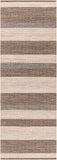 Azalea AZA-2328 Global Recycled PET Yarn Rug AZA2328-268 Cream, Taupe, Dark Brown, Camel 100% Recycled PET Yarn 2'6" x 8'