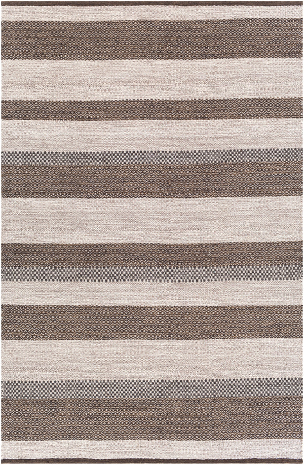 Azalea AZA-2328 Global Recycled PET Yarn Rug AZA2328-81012 Cream, Taupe, Dark Brown, Camel 100% Recycled PET Yarn 8'10" x 12'