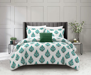 Chic Home Clarissa Comforter Set Green Queen