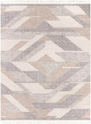 Azilal AZI-2303 Global Polyester Rug AZI2303-710102 Medium Gray, Taupe 100% Polyester 7'10" x 10'2"