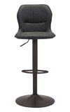 English Elm EE2805 100% Polyurethane, Plywood, Steel Modern Commercial Grade Bar Chair Vintage Black, Dark Bronze 100% Polyurethane, Plywood, Steel
