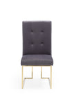 VIG Furniture Modrest Legend Modern Grey Fabric & Gold Dining Chair (Set of 2) VGVCB012-GRYGLD