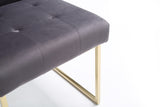 VIG Furniture Modrest Legend Modern Grey Fabric & Gold Dining Chair (Set of 2) VGVCB012-GRYGLD