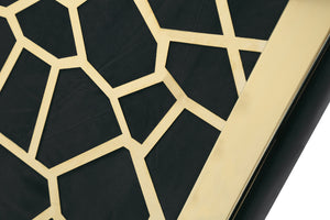 VIG Furniture Modrest Reba Modern Black Velvet & Gold Dining Chair (Set of 2) VGVCB0258G-BLK