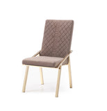 VIG Furniture Modrest Acton Modern Brown Velvet & Gold Dining Chair (Set of 2) VGVCB0268-BRNGLD