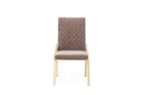 VIG Furniture Modrest Acton Modern Brown Velvet & Gold Dining Chair (Set of 2) VGVCB0268-BRNGLD