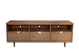 Alpine Furniture Easton TV Console 2088-10 Sand Mahogany Solids & Veneer 64 x 18 x 24