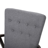 Becker Grey Fabric Arm Chair Noble House