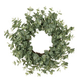 Sedlari 24" Eucalyptus Artificial Silk Wreath, Green Noble House