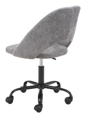 Zuo Modern Treibh 100% Polyester, Plywood, Steel Modern Commercial Grade Office Chair Light Gray, Black 100% Polyester, Plywood, Steel
