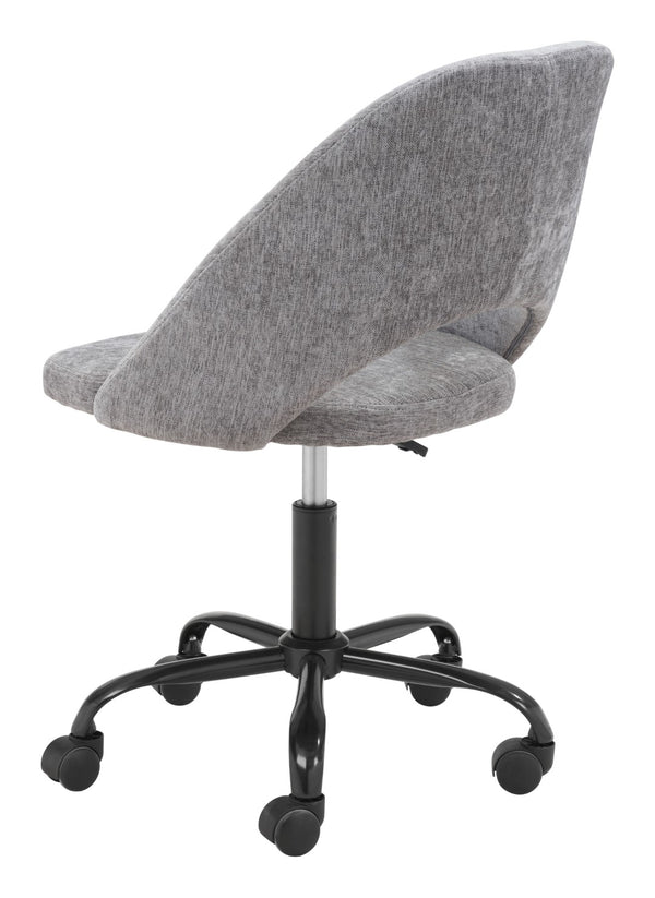 Zuo Modern Treibh 100% Polyester, Plywood, Steel Modern Commercial Grade Office Chair Light Gray, Black 100% Polyester, Plywood, Steel