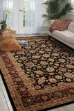 Nourison Nourison 2000 2017 Persian Handmade Tufted Indoor Area Rug Black 8'6" x 11'6" 99446607676