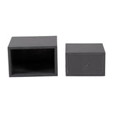 Sagebrook Home Contemporary Resin, Set of 2 -  16/20"d Nested Square Planters, Dk. Gra 16858-02 Gray Polyresin