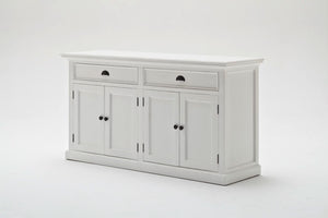 Halifax Classic Buffet in semi-gloss paint with a smooth top coat. Solid Mahogany, Composite wood