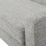 Sawyer Mid Century Modern Light Grey Tweed Fabric 3 Seater Sofa