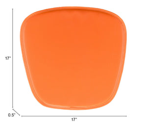 Zuo Modern Wire 100% Polyurethane, Foam Modern Commercial Grade Cushions Orange 100% Polyurethane, Foam